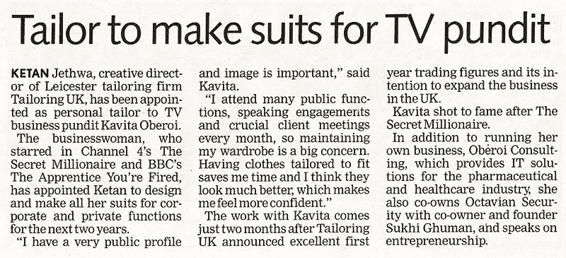 Tailor to Make Suits for TV Pundit