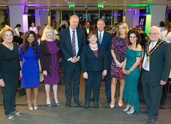 Phillipa Kennedy OBE, Dr Subo Emanuel, Philippa Bilton, MP Chris Grayling, MP Emily Thornberry, Daryl Gayler, Charlotte Hawkings, Kavita Oberoi and Mayor of Epsom & Ewell, Neil Dallen