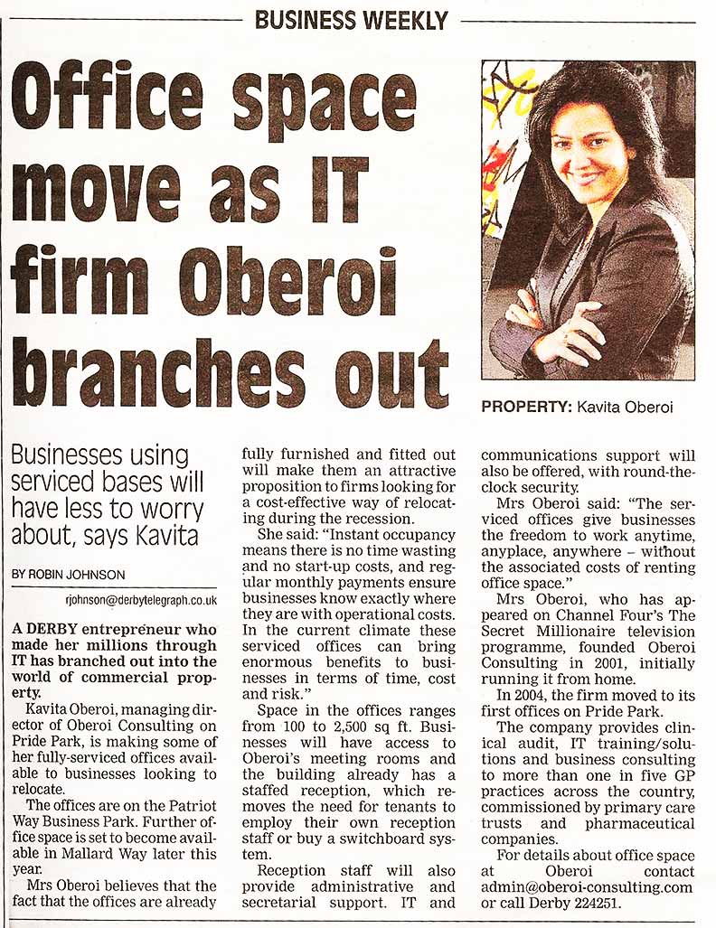 Office Space Move As IT Firm Oberoi Branch Ou