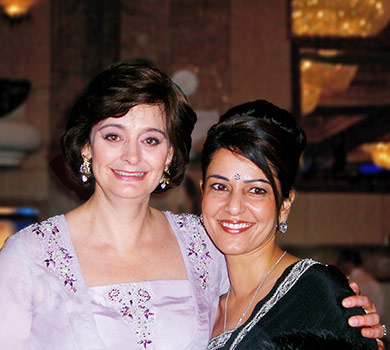 Kavita Oberoi with Cherie Blair