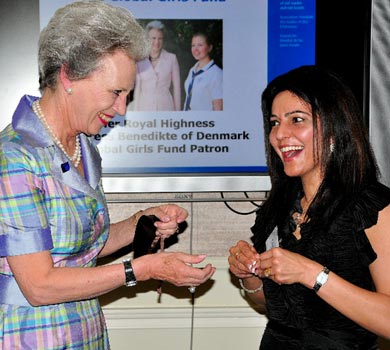 Kavita and HRH Princess Benedikte