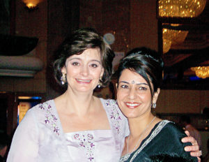 Kavita with Cherie Blair at AWA Awards 2005