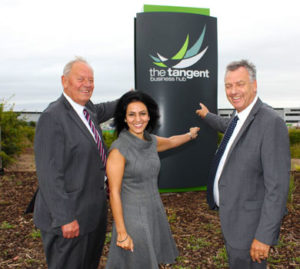 Kavita opening the Tangent Business Hub, in Shirebrook