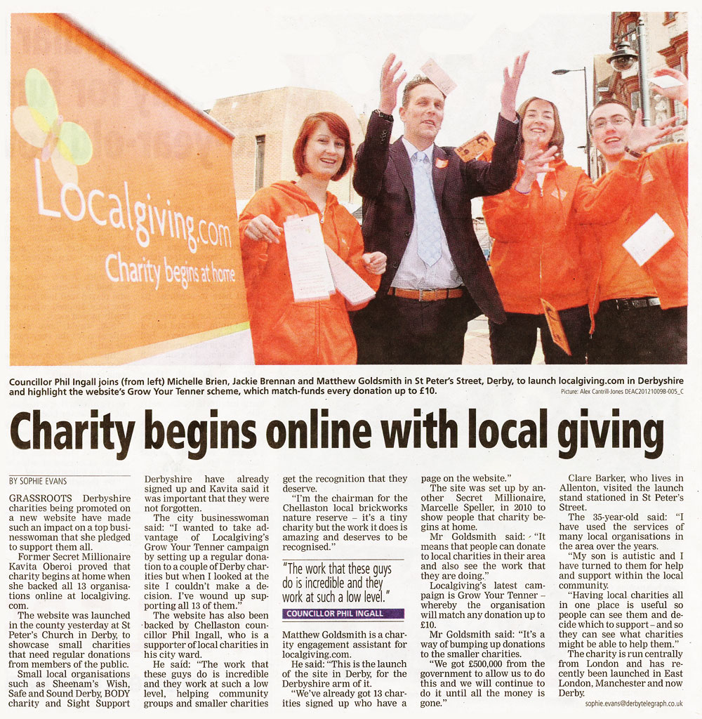 Charity Begins Online With Local Giving - Kavita Oberoi OBE