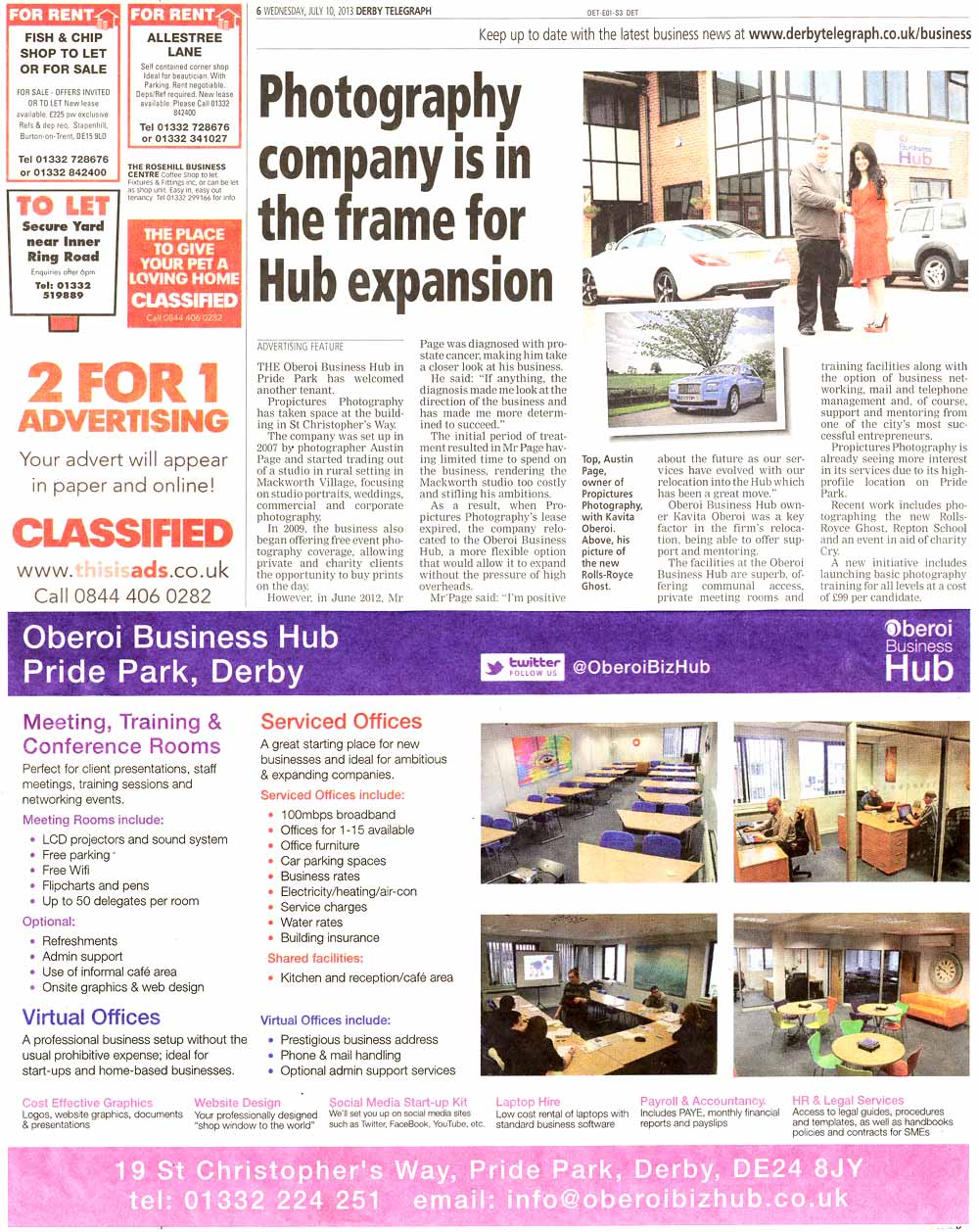 Propictures Photography Relocates to the Oberoi Business Hub - Kavita Oberoi OBE