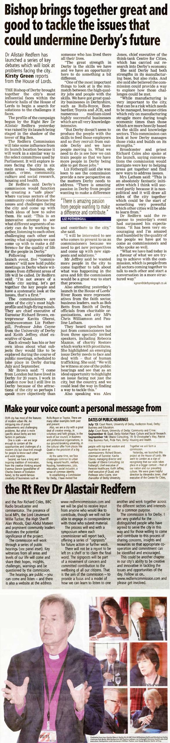 Launch of the Redfern Commission at the House of Lords - Kavita Oberoi OBE